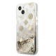 Guess GUHCP13SLGPEGO iPhone 13 mini 5,4" gold/gold hardcase Peony Liquid Glitter