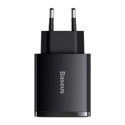 Baseus Compact quick charger USB Type C / 2x USB 30W 3A Power Delivery Quick Charge black (CCXJ-E01) Baseus Compact quick charger USB Type C / 2x USB 30W 3A Power Delivery Quick Charge black (CCXJ-E01)