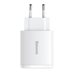 Baseus Compact quick charger USB Type C / 2x USB 30W 3A Power Delivery Quick Charge white (CCXJ-E02) Baseus Compact quick charger USB Type C / 2x USB 30W 3A Power Delivery Quick Charge white (CCXJ-E02)