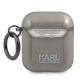 Karl Lagerfeld KLA2UKHGK AirPods cover black / black Glitter Karl`s Head