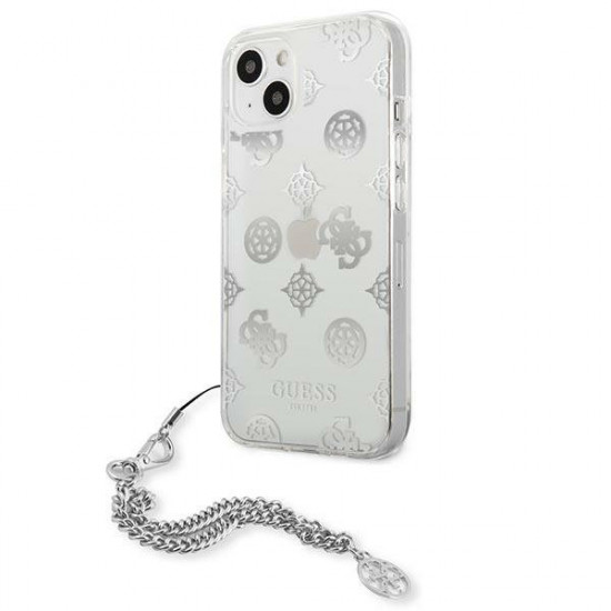 Guess GUHCP13SKSPESI iPhone 13 mini 5,4 &quot;silver / silver hardcase Peony Chain Collection