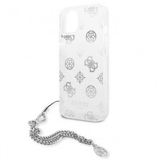 Guess GUHCP13SKSPESI iPhone 13 mini 5,4 &quot;silver / silver hardcase Peony Chain Collection