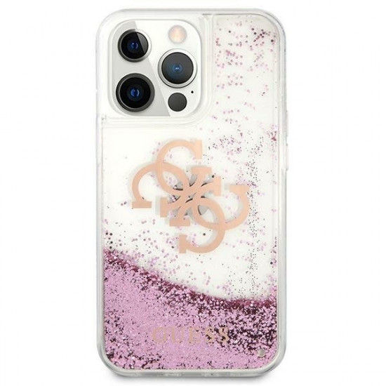 Guess GUHCP13XLG4GPI iPhone 13 Pro Max 6.7 &quot;pink / pink hardcase 4G Big Liquid Glitter