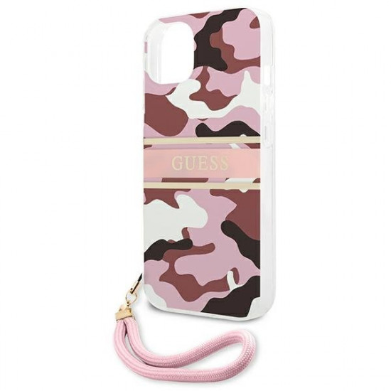 Guess GUHCP13SKCABPI iPhone 13 mini 5,4 &quot;pink / pink hardcase Camo Strap Collection