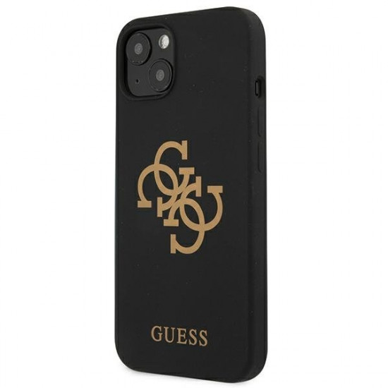 Guess GUHCP13SLS4GGBK iPhone 13 mini 5,4 &quot;black / black hard case Silicone 4G Logo