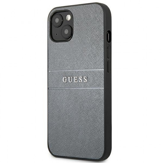 Guess GUHCP13SPSASBGR iPhone 13 mini 5.4 &quot;gray / gray Saffiano Strap