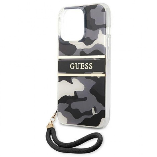 Guess GUHCP13XKCABBK iPhone 13 Pro Max 6,7 &quot;black / black hardcase Camo Strap Collection