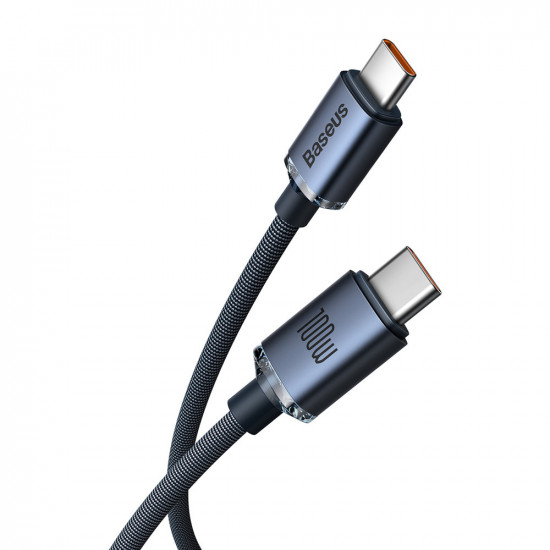 Baseus Crystal Shine Series Fast Charging Data Cable Type-C to Type-C 100W 1.2m Black