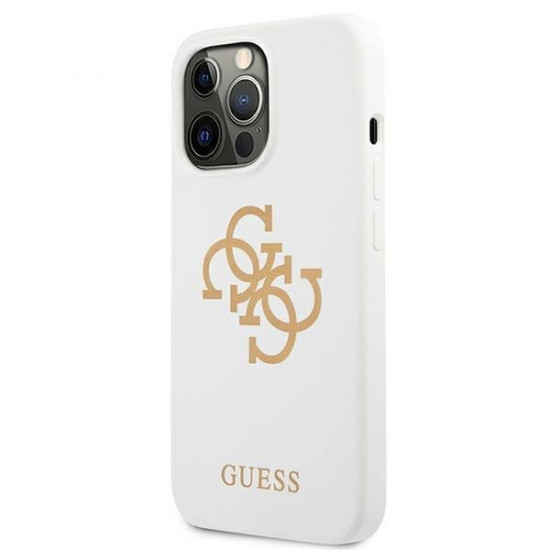 Guess GUHCP13LLS4GGWH iPhone 13 Pro / 13 6.1 &quot;white / white hard case Silicone 4G Logo
