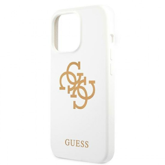 Guess GUHCP13LLS4GGWH iPhone 13 Pro / 13 6.1 &quot;white / white hard case Silicone 4G Logo