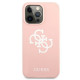 Guess GUHCP13LLS4GWPI iPhone 13 Pro / 13 6.1 &quot;pink / pink hard case Silicone 4G Logo