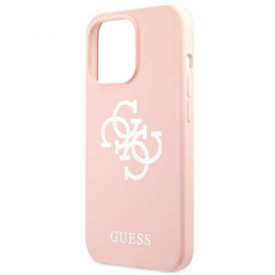 Guess GUHCP13LLS4GWPI iPhone 13 Pro / 13 6.1 &quot;pink / pink hard case Silicone 4G Logo