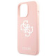 Guess GUHCP13LLS4GWPI iPhone 13 Pro / 13 6.1 &quot;pink / pink hard case Silicone 4G Logo
