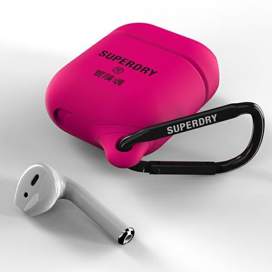 SuperDry AirPods Cover Waterproof pink / pink