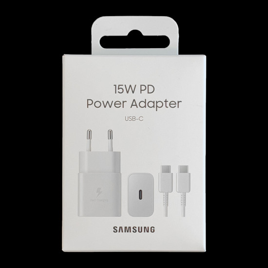Samsung USB wall charger Type C 15W PD AFC + USB cable Type C white (EP-T1510XWEGEU) Samsung USB wall charger Type C 15W PD AFC + USB cable Type C white (EP-T1510XWEGEU)
