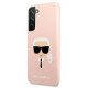 Karl Lagerfeld KLHCS22MSLKHPI S22 + S906 pink / pink hardcase Silicone Karl`s Head