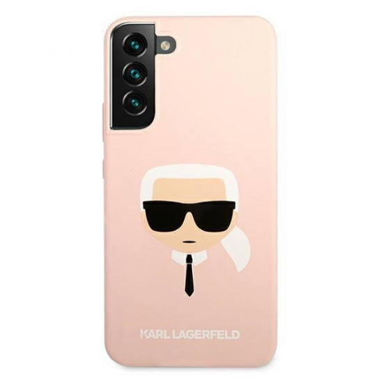 Karl Lagerfeld KLHCS22MSLKHPI S22 + S906 pink / pink hardcase Silicone Karl`s Head