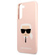 Karl Lagerfeld KLHCS22MSLKHPI S22 + S906 pink / pink hardcase Silicone Karl`s Head