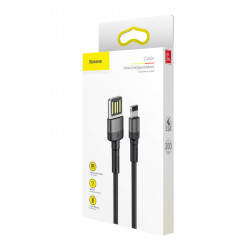 Baseus Lightning Cafule Cable (special edition) 1.5A 2m Gray + Black (CALKLF-HG1)