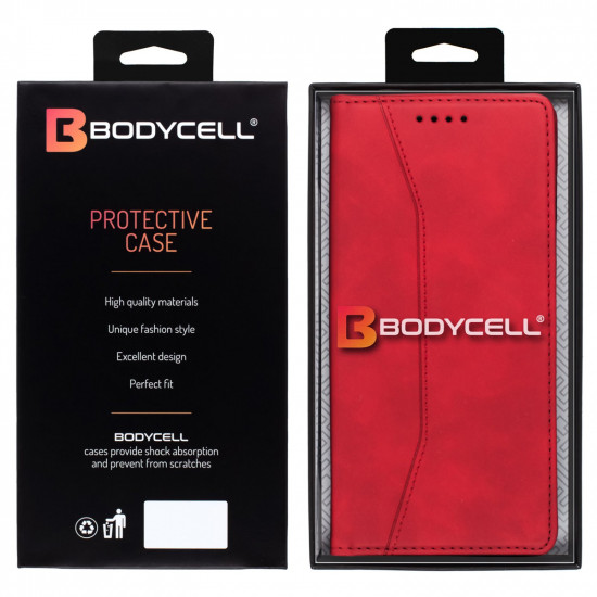 Bodycell Book Case Pu Leather Huawei Honor 50 Red Bodycell Book Case Pu Leather Huawei Honor 50 Red