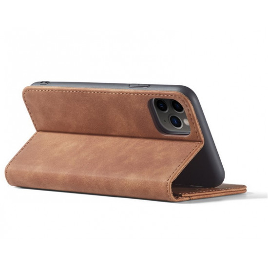 Bodycell Book Case Pu Leather iPhone 12 Pro Max Brown