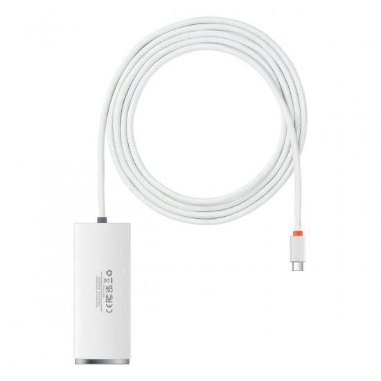 Baseus Lite Series 4-Port Type-C HUB Adapter (Type-C to USB 3.0*4 ) 2m White Baseus Lite Series 4-Port Type-C HUB Adapter (Type-C to USB 3.0*4 ) 2m White