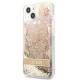 Guess GUHCP13SLFLSD iPhone 13 mini 5.4 &quot;gold / gold hardcase Paisley Liquid Glitter