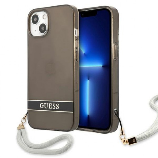 Guess GUHCP13SHTSGSK iPhone 13 mini 5,4 &quot;black / black hardcase Translucent Stap