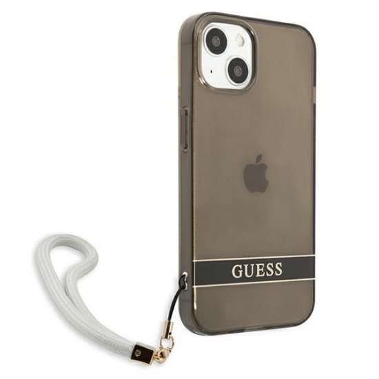 Guess GUHCP13SHTSGSK iPhone 13 mini 5,4 &quot;black / black hardcase Translucent Stap