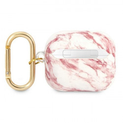 Guess GUA3HCHMAP AirPods 3 cover pink / pink Marble Strap Collection Guess GUA3HCHMAP AirPods 3 cover pink / pink Marble Strap Collection