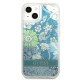 Guess GUHCP13MLFLSN iPhone 13 6.1 &quot;green / green hardcase Flower Liquid Glitter