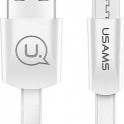 USAMS Flat Cable U2 microUSB 1,2m white SJ201MIC02 (US-SJ201)