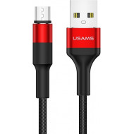 USAMS Nylon Cable U5 2A microUSB red 1,2m SJ224USB02 (US-SJ224)