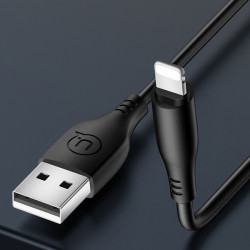 USAMS Cable U18 Lightning 2A Fast Charge 1m black SJ266USB01 (US-SJ266)
