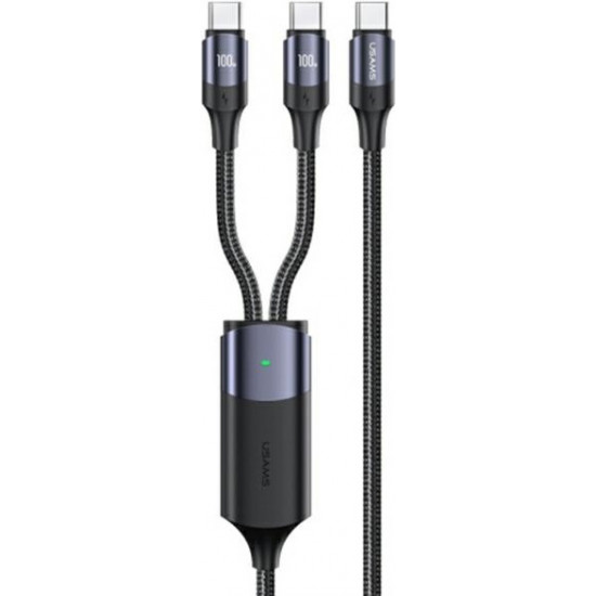 USAMS Cable U71 2xUSB-C - USB-C 1,2m 100W PD Fast Charge black SJ551USB01 (US-SJ551)