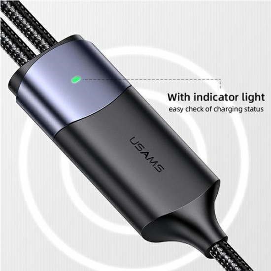 USAMS Cable U71 2xUSB-C - USB-C 1,2m 100W PD Fast Charge black SJ551USB01 (US-SJ551)