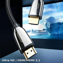 USAMS Cable HDMI - HDMI 2.1 U67 3m 8K black Ultra HD SJ498HD01 (US-SJ498)