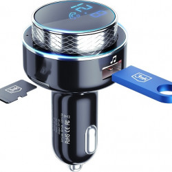 3MK HyperCar Chager Transmiter FM Car Charger - 2xUSB-A + TF card reader + Bluetooth 3MK HyperCar Chager Transmiter FM Car Charger - 2xUSB-A + TF card reader + Bluetooth