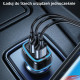 USAMS Car Charger 2xUSB+1xUSB-C C24 80W Fast Charge black CC126TC01 (US-CC126)