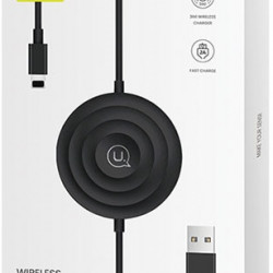 USAMS Wireless Charger US-CC096 10W z kablem Lightning black CC96WH01