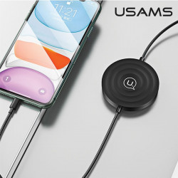 USAMS Wireless Charger US-CC096 10W z kablem Lightning black CC96WH01 USAMS Wireless Charger US-CC096 10W z kablem Lightning black CC96WH01