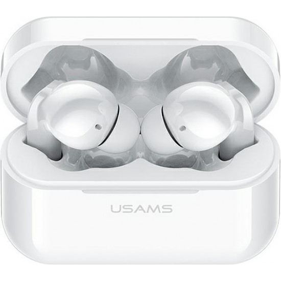 USAMS Earphones Bluetooth 5.0 TWS LY series ANC white BHULY06