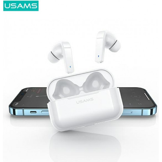 USAMS Earphones Bluetooth 5.0 TWS LY series ANC white BHULY06