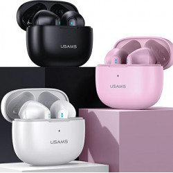 USAMS Earphones Bluetooth 5.2 TWS NX10 Series Dual mic white BHUNX02