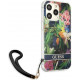 Guess GUHCP13XHFLSB Apple iPhone 13 Pro Max blue hardcase Flower Strap