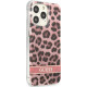 Guess GUHCP13XHSLEOP Apple iPhone 13 Pro Max pink hardcase Leopard