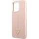 Guess GUHCP13LSLTGP Apple iPhone 13 Pro pink hardcase Silicone Triangle