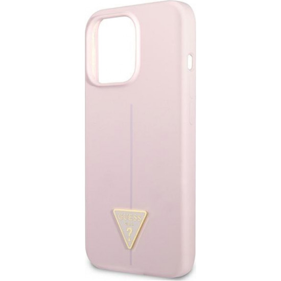 Guess GUHCP13LSLTGU Apple iPhone 13 Pro purple hardcase Silicone Triangle