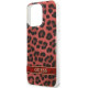 Guess GUHCP13LHSLEOR Apple iPhone 13 Pro red hardcase Leopard