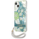 Guess GUHCP13MHFLSN Apple iPhone 13 green hardcase Flower Strap